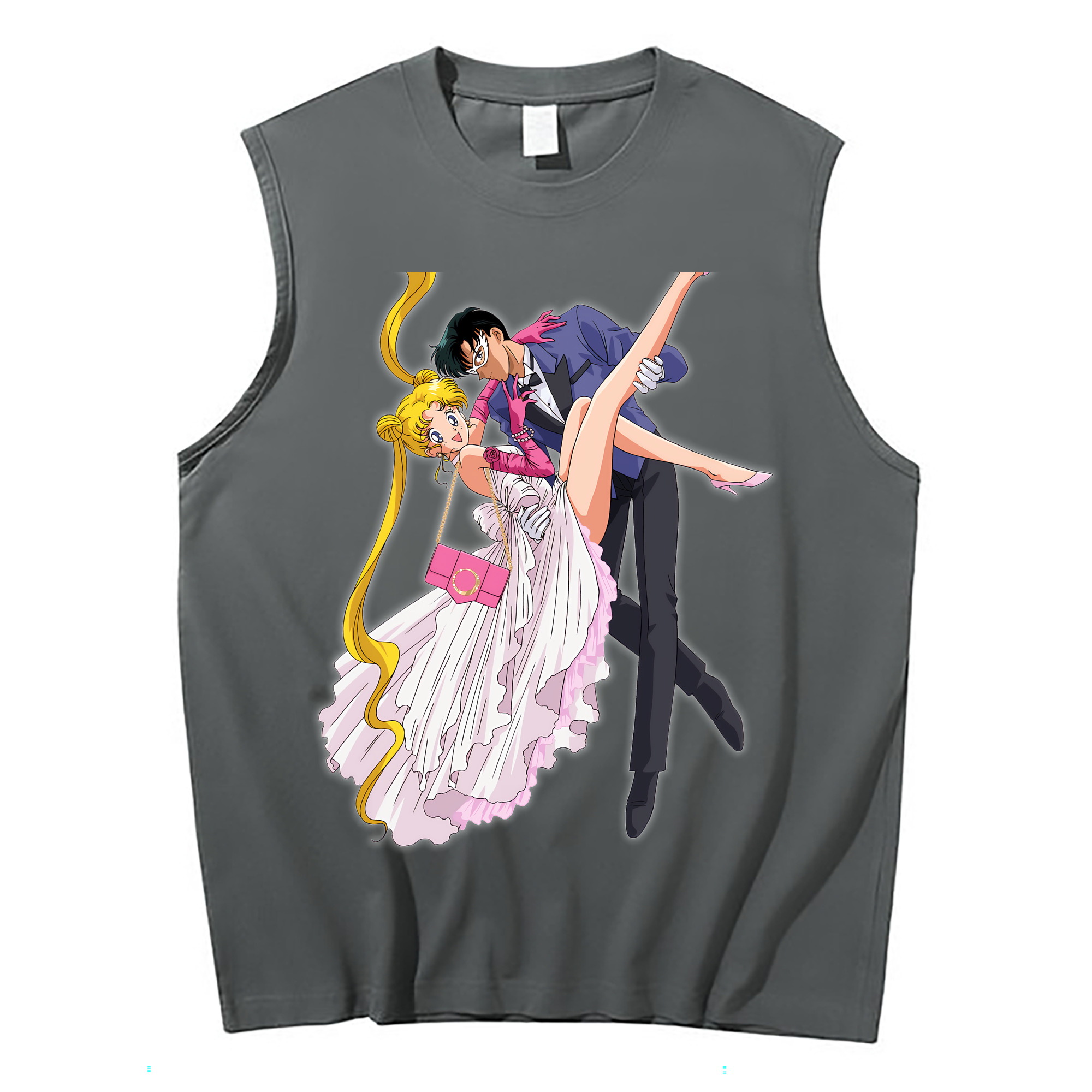 （画像用） 美少女戦士セーラームーン 愛野 美奈子 あいの みなこ Sailor Moon Aino Minako コットン100％タンクトップ（フロントプリント）